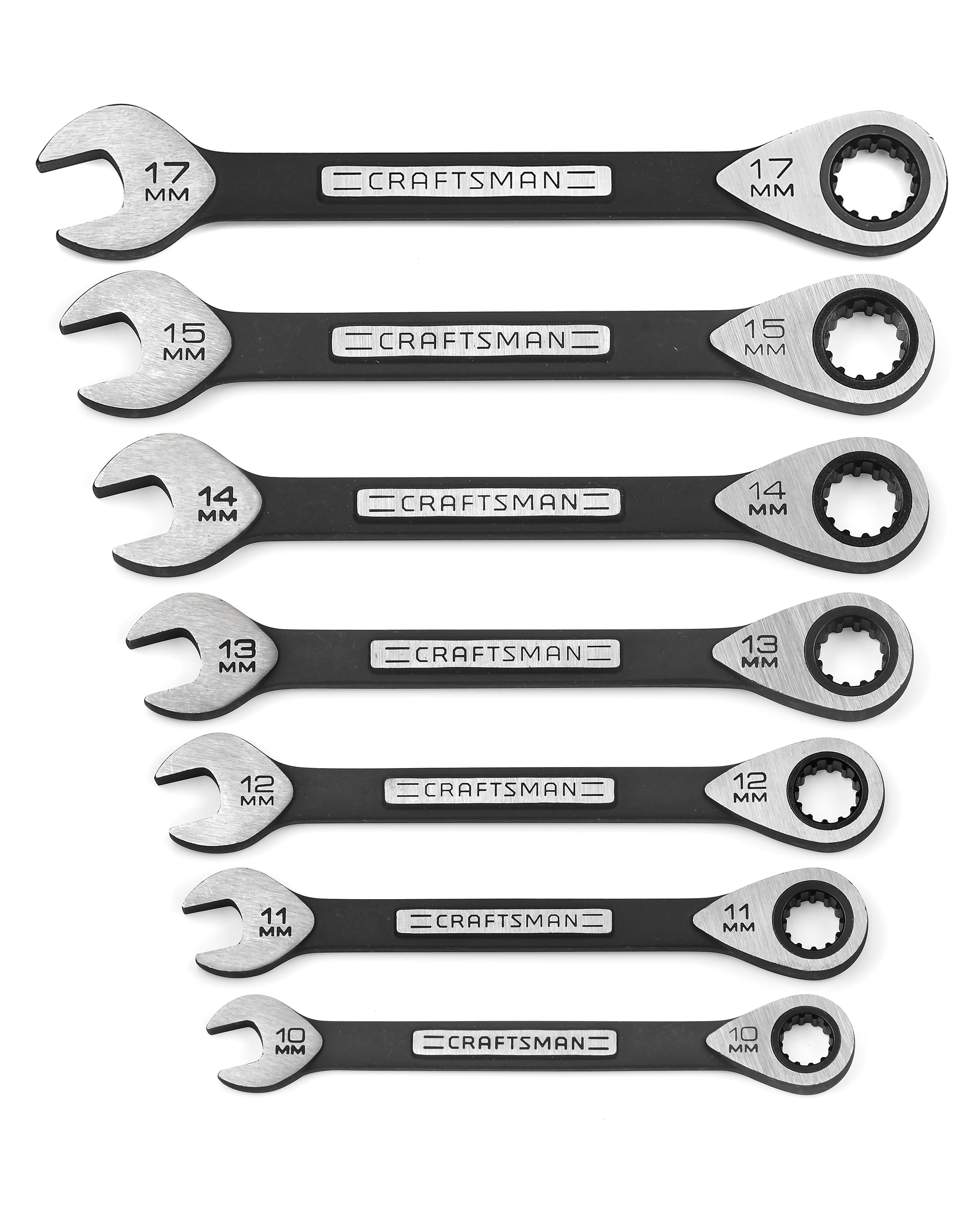 Craftsman 7-Piece Metric Universal Ratcheting Wrench Set # 21030 