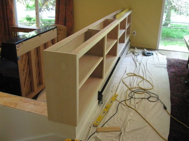 Half Wall Bookcase Page 5 Of 6, How To Build A Pony Wall With Shelves