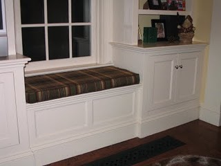 Fireplace Mantle and Flanking Bookcase